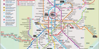 Madrid metro map airport