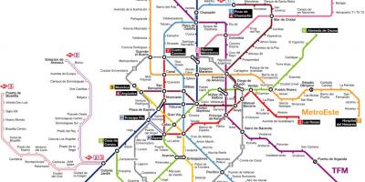 Madrid Spain metro map
