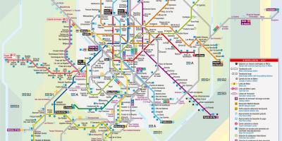 Map of Madrid tram