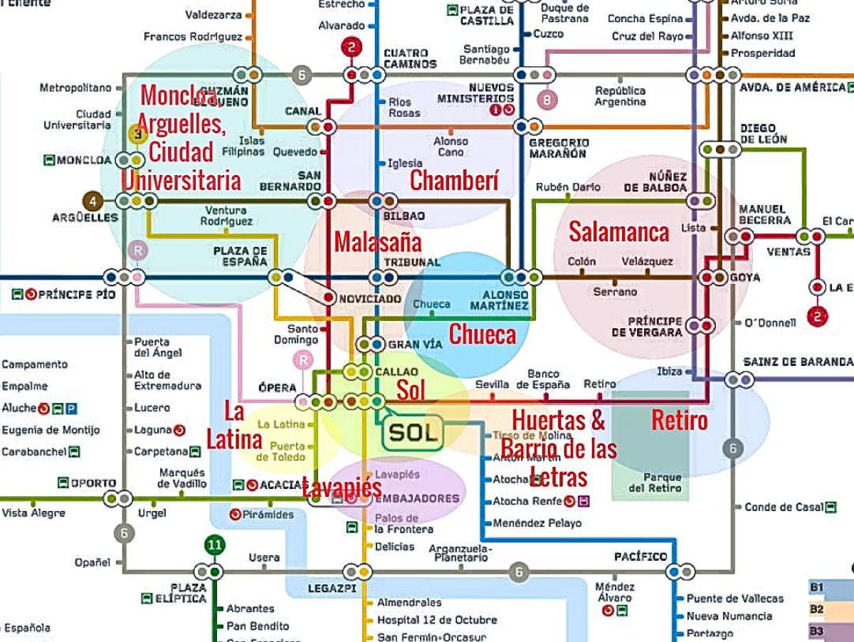 map of la latina Madrid