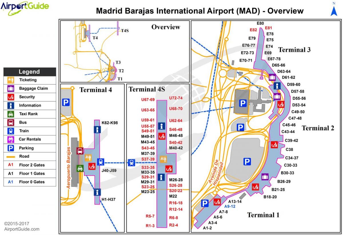 barajas airport map