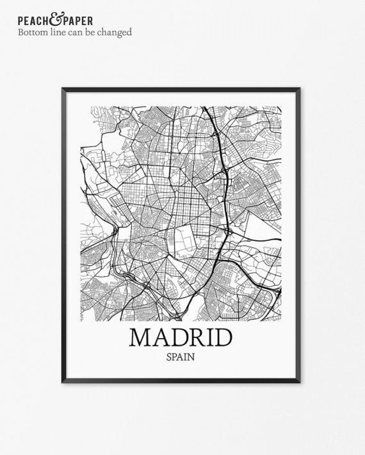 map of Madrid map poster