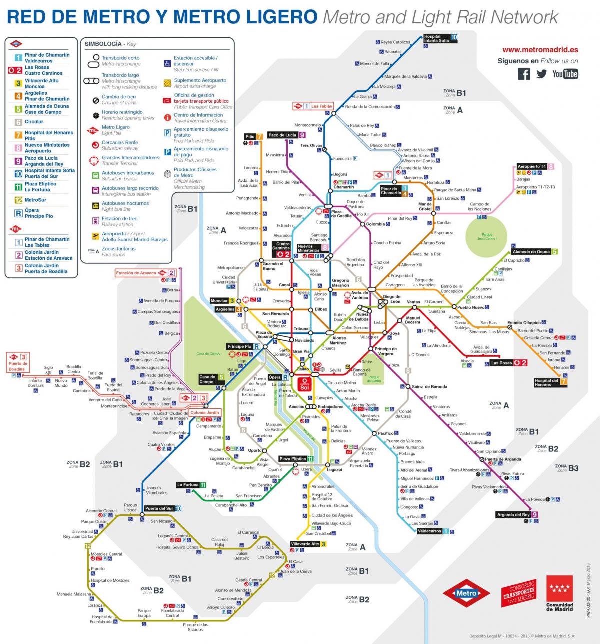map of Madrid public transport