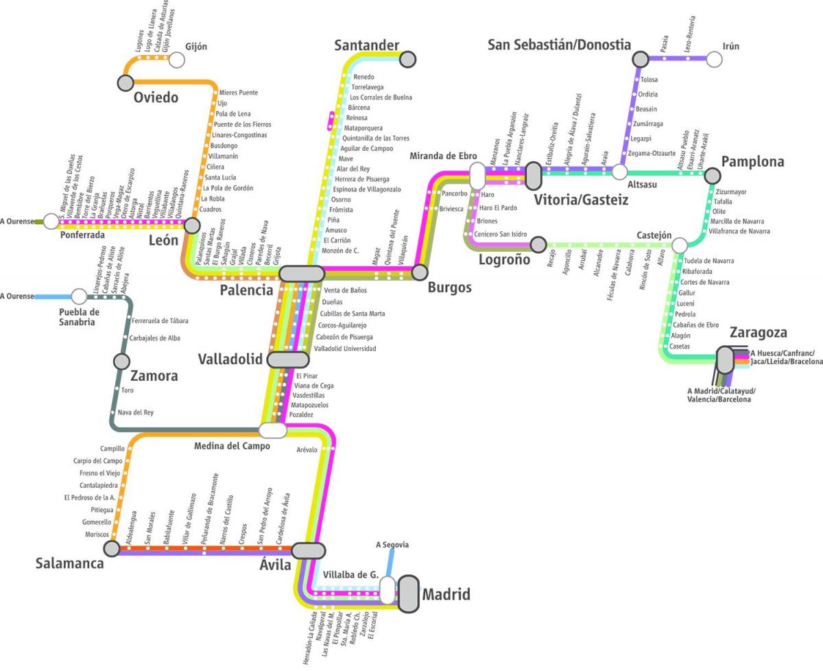 map of Madrid renfe