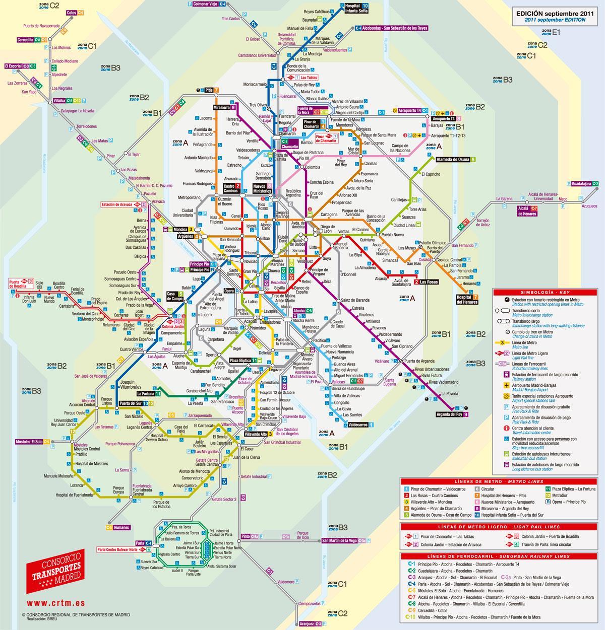 map of Madrid tram