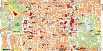 Map of burgundy street Madrid Spain