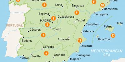 Map of Madrid area
