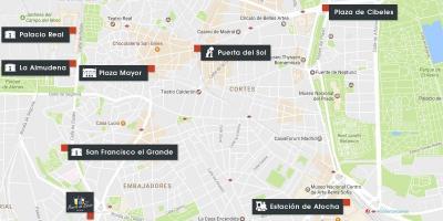 Map of Madrid atocha
