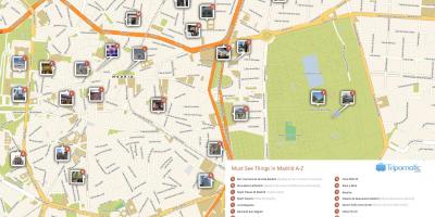 Map Madrid attractions