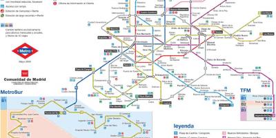 Madrid metro station map