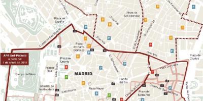 Map of Madrid parking