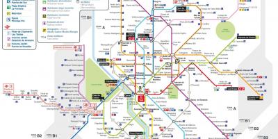 Map of Madrid public transport