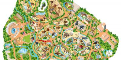 Map of Madrid zoo