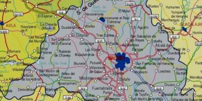 A map of Madrid